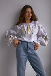 Blouse "Dana" with Embroidered Birds