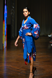 Dress "Sophia" with floral embroidery
