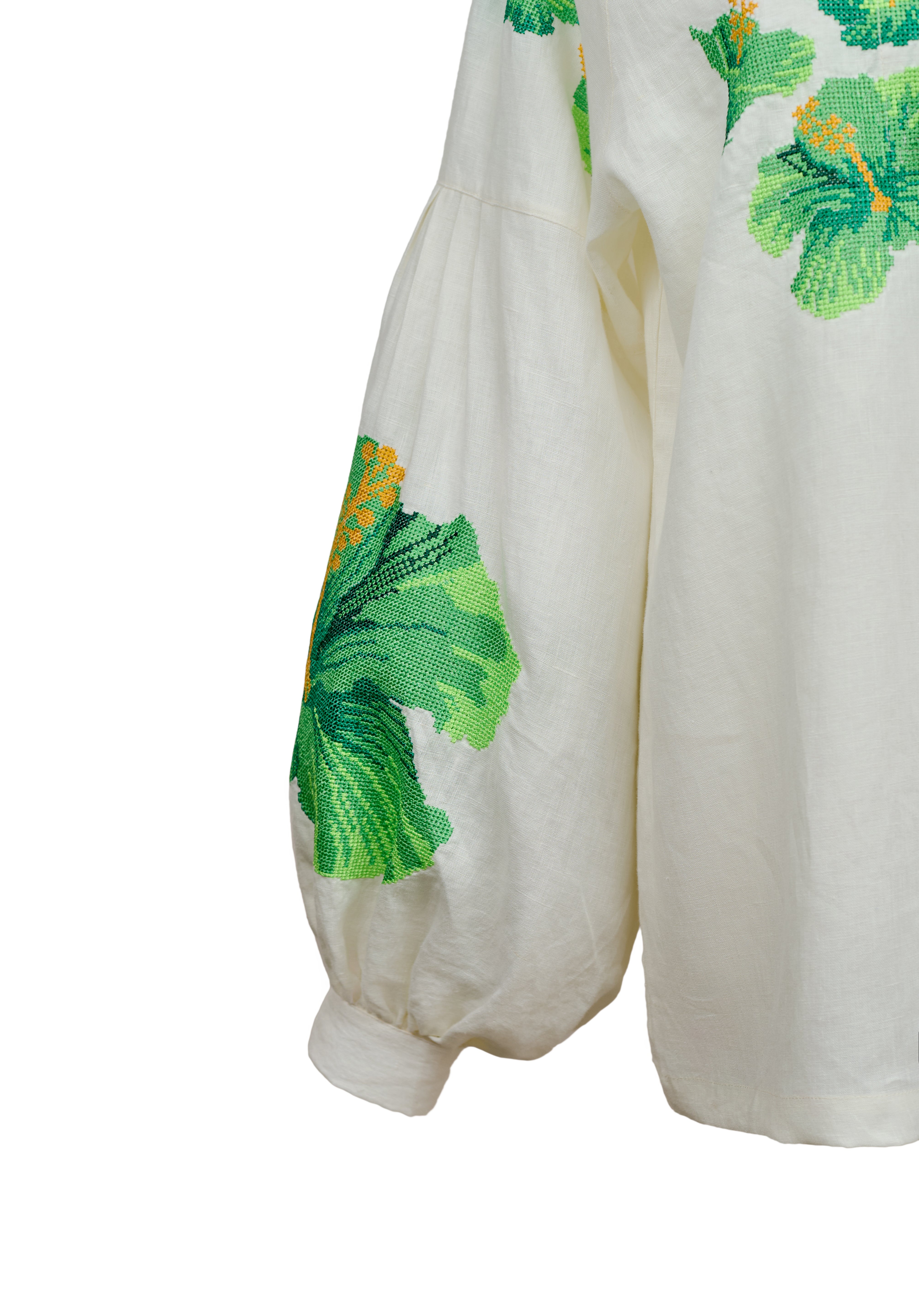 Blouse "Dana" Hibiscus - Green