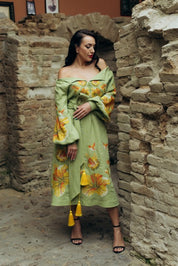 Exquisite dress "Roxana" - Green