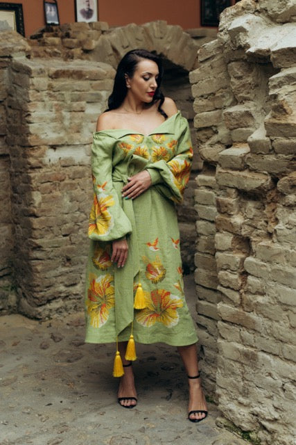 Exquisite dress "Roxana" - Green