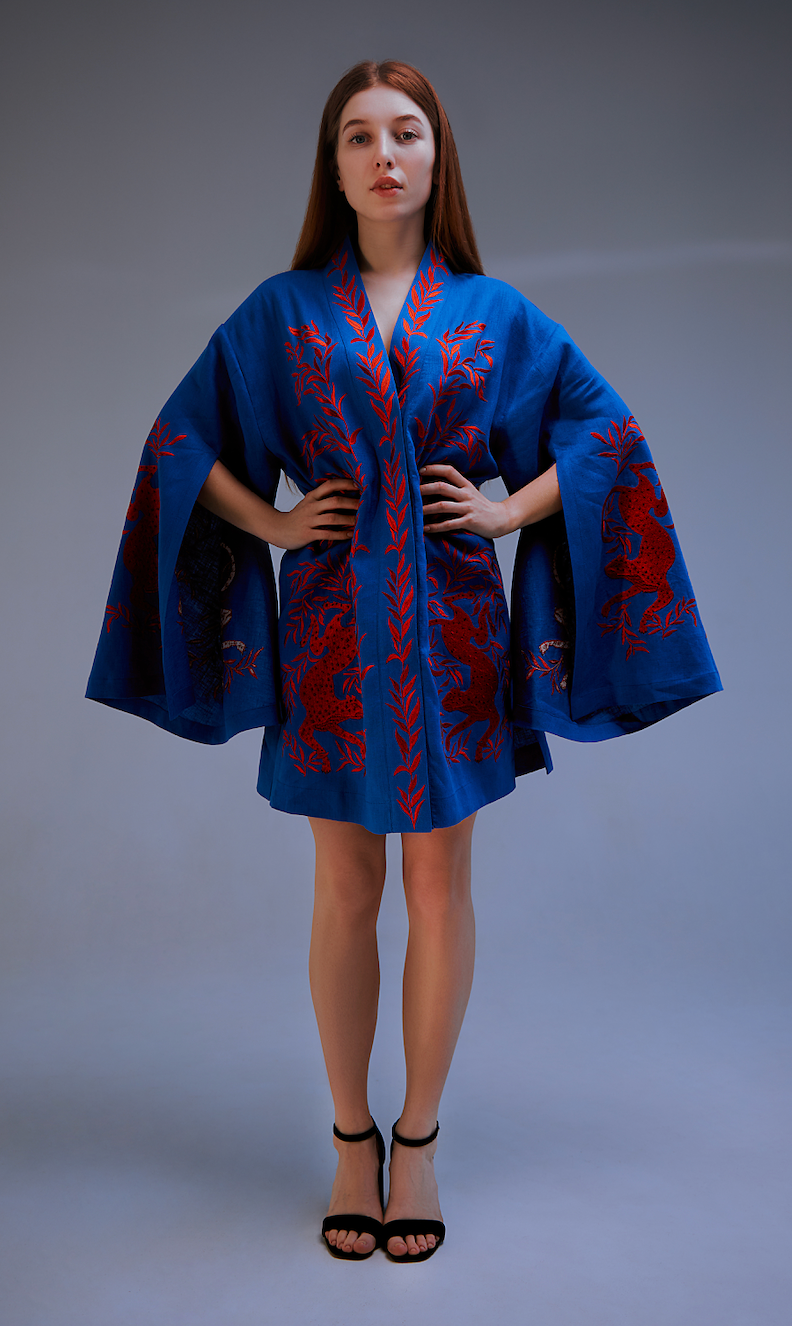 Short kimono dress "Sandra"